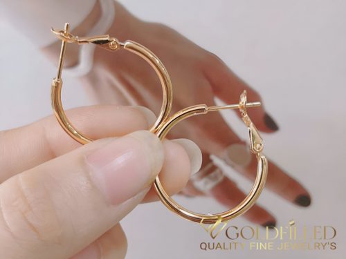 Goldfilled Антиалергични Обеци 22mm 18K Цвят