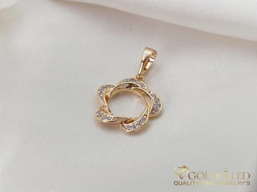 Антиалергична висулка "Goldfilled" 21 мм, цвят 18K