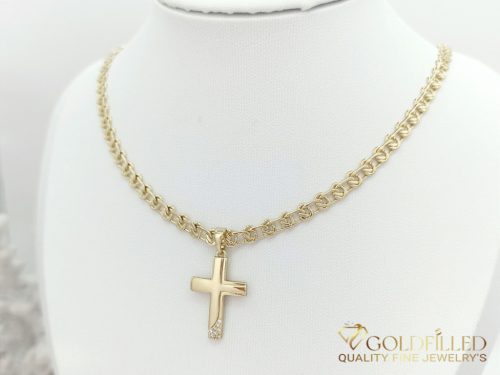 Антиалергично колие "Goldfilled" 50см/5mm + висулка, цвят 14K