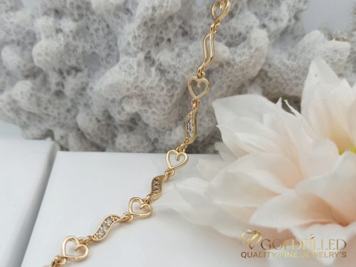 Позлатена антиалергична гривна "Goldfilled" 19cm /6 mm цвят 18K